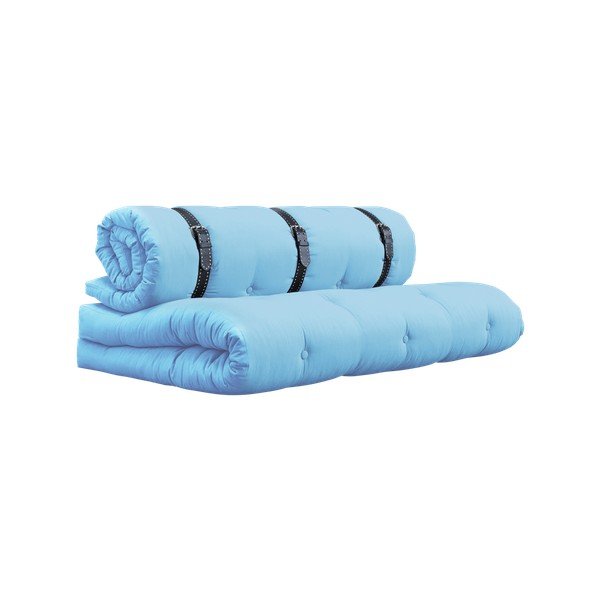 Kintama sofa su baltais dygsniuotos odos dirželiais "Karup Buckle Up Celeste-image-2