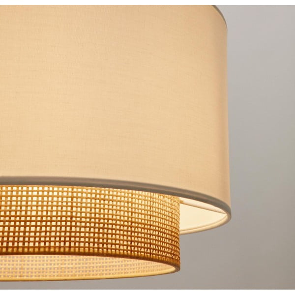 Iš tekstilės šviestuvo gaubtas baltos spalvos/natūralios spalvos ø 40 cm Erna – Kave Home-image-2