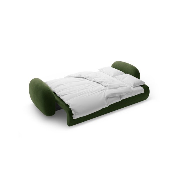Žalios spalvos iš velveto sulankstoma/su sandėliavimo vieta sofa 262 cm Tonale – Cosmopolitan Design-image-4
