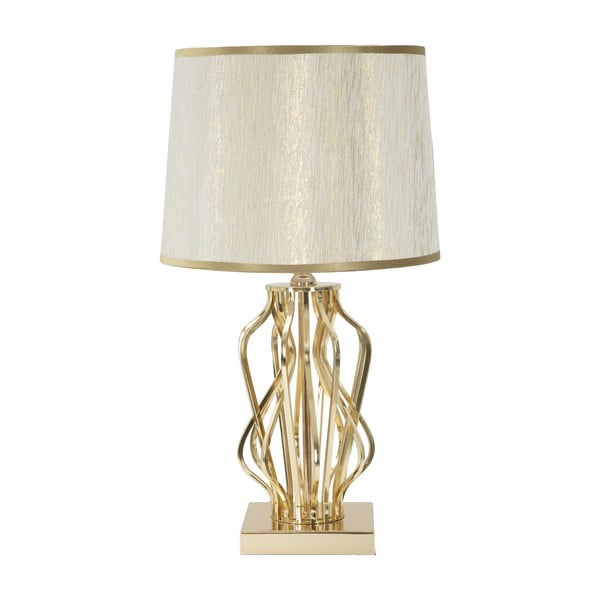 Balta stalinė lempa su aukso spalvos dizainu "Mauro Ferretti Glam
