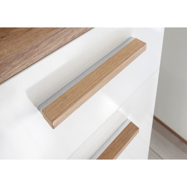 Balta žema vonios kambario spintelė 36x90 cm Set 923 - Pelipal-image-1