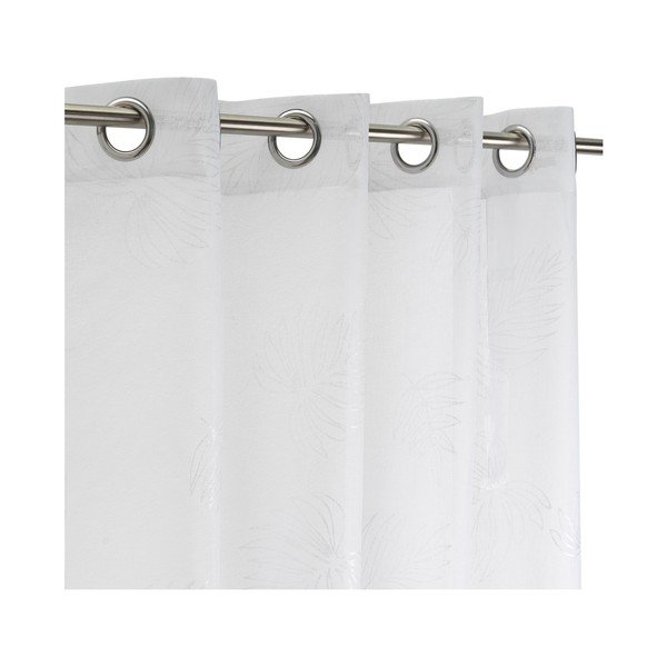 Baltos spalvos/sidabrinės spalvos permatoma užuolaida 140x260 cm Gledit – Casa Selección-image-2