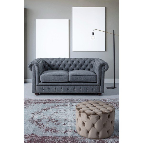 Taupe spalvos pufas Lorella – Yes Everyday-image-1