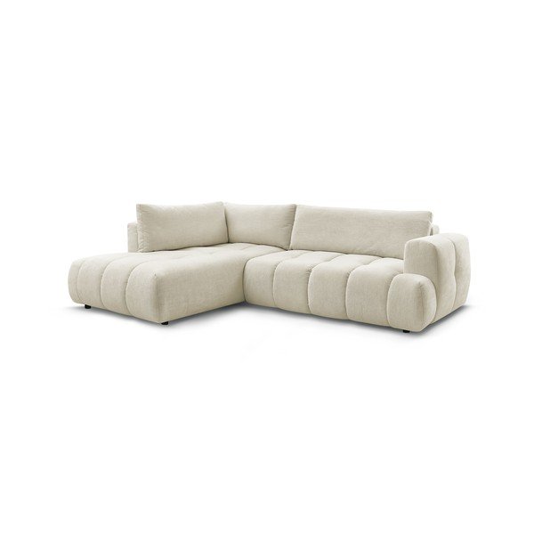 Smėlio spalvos sulankstoma/su sandėliavimo vieta kampinė sofa (su kairiuoju kampu/„L“ formos) Fuji – Bobochic Paris-image-3
