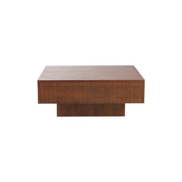 Tamsiai rudos spalvos iš MDF plokštės kavos staliukas 90x90 cm Furuvik – Jotex