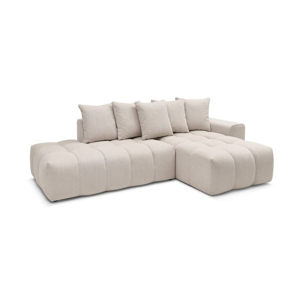 Smėlio spalvos kampinė sofa (dešinysis kampas) Mont-Blanc - Bobochic Paris-image-3