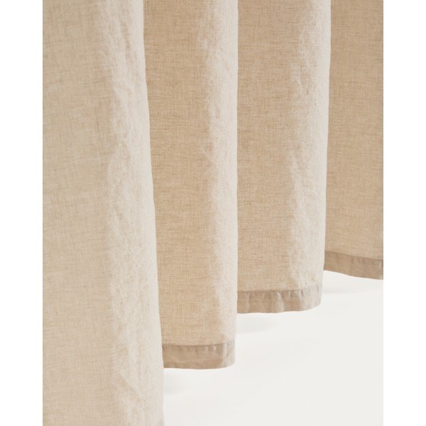 Smėlio spalvos iš medvilnės užuolaida 140x270 cm Nolira – Kave Home-image-4