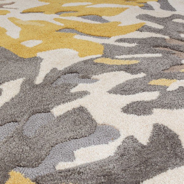 Pilkos ir geltonos spalvos kilimas Flair Rugs Soft Floral, 160 x 230 cm-image-2