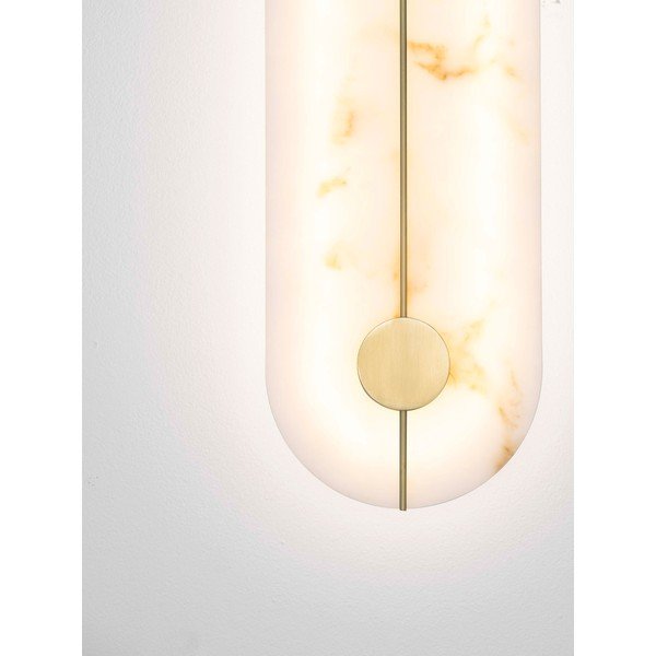 Kreminės spalvos/žalvario spalvos sieninė lempa LED su akmens dekoru Aider – Nova Luce-image-2
