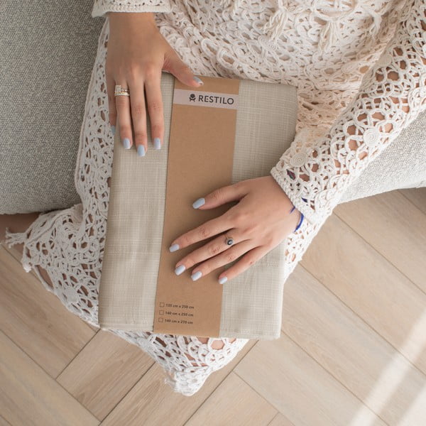 Smėlio spalvos užuolaida 140x270 cm Valeta – Restilo-image-4