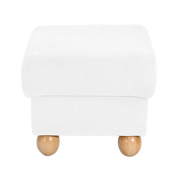 "Max Winzer Monarch Velor Cream Ottoman-image-1