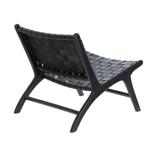 Juodas krėslas su pynimu Calixta - Kave Home-image-3