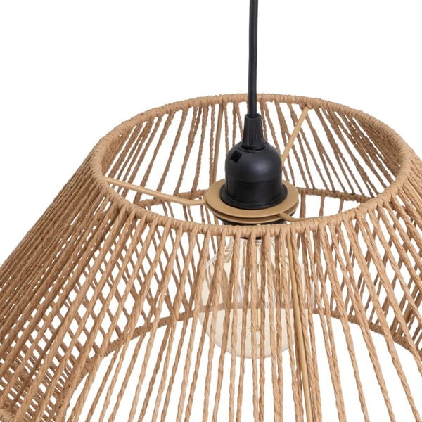 Kabantis šviestuvas natūralios spalvos ø 38 cm su gaubtu iš virvės – Casa Selección-image-2