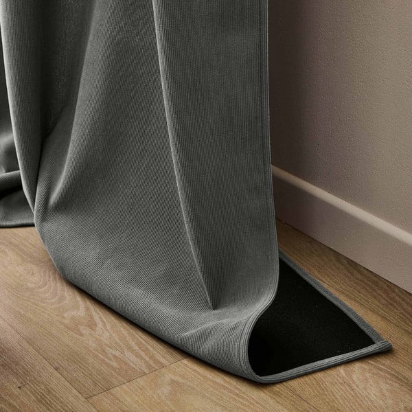 Antracito spalvos iš kordinio velveto termo užuolaida 140x260 cm Madison – douceur d'intérieur-image-4