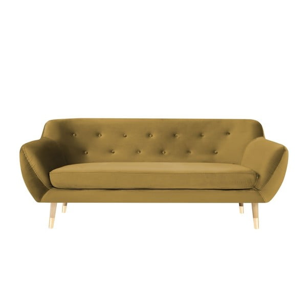 Dviejų vietų aukso spalvos sofa Mazzini Sofas Amelie