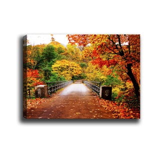Paveikslas Tablo Center Autumn Bridge, 70 x 50 cm