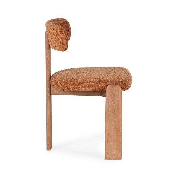 Raudonos plytų spalvos iš audinio valgomojo kėdės 2 vnt. Nadia – MOME-image-4