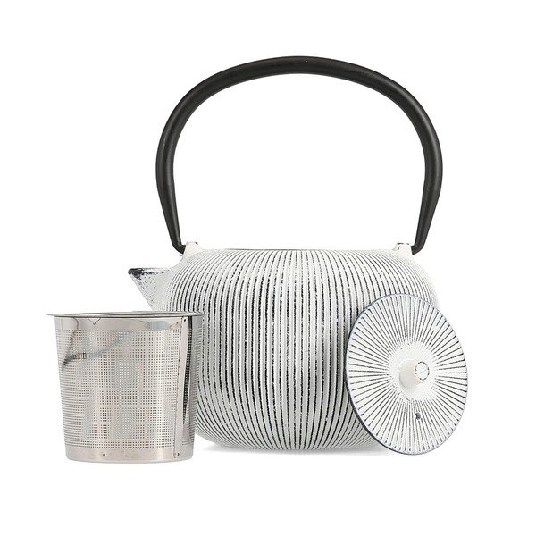 Juodos ir baltos spalvos iš ketaus arbatinukas 700 ml Sencha – S|P Collection-image-2