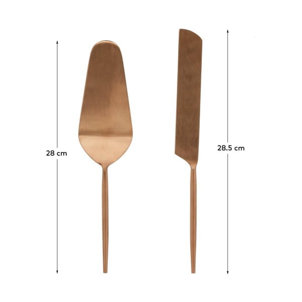 Iš nerūdijančio plieno torto serviravimo rinkinys 2 vnt. Kelda – Kave Home-image-3