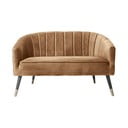 Karamelinės rudos spalvos aksominė sofa Leitmotiv Royal