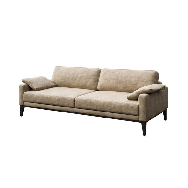 Smėlio spalvos dirbtinės odos sofa MESONICA Musso, 211 cm-image-2