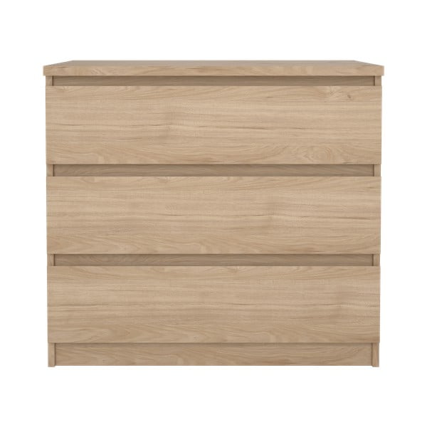 Natūralios spalvos šoninė spintelė iš ąžuolo 77x70x50 cm Naia – Tvilum