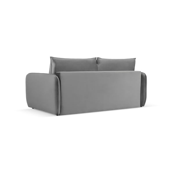 Sulankstoma sofa pilkos spalvos iš velveto 214 cm Vienna – Cosmopolitan Design-image-4