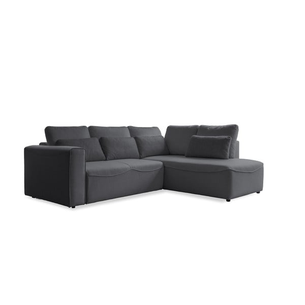 Tamsiai pilka kampinė sofa-lova (modulinė) Homely Tommy - Miuform