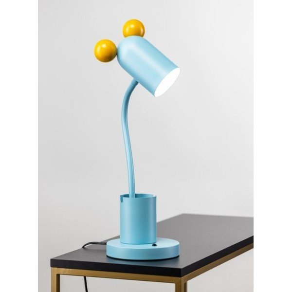 Stalinis šviestuvas šviesiai mėlynos spalvos (aukštis 50 cm) su metaliniu gaubtu Mouse – GTV-image-1