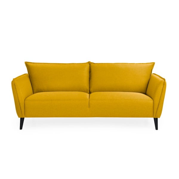 Geltona sofa Scandic Retro, 206 cm