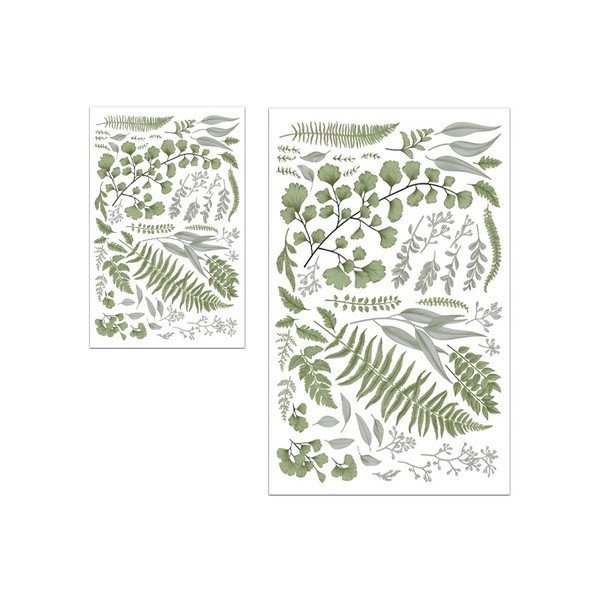 Žalios spalvos/smėlio spalvos vonios kilimėliai 2 vnt. 60x100 cm Floral – Mila Home