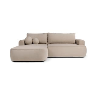 Iš boucle sulankstoma kampinė sofa smėlio spalvos (su kairiuoju kampu) Quinoa – Bonami Selection