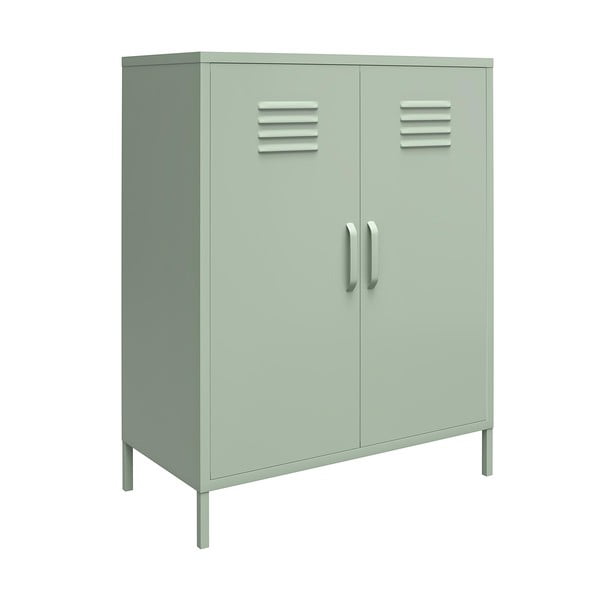 Iš metalo spintelė žalios spalvos 40x102x80 cm Mission District – Støraa-image-4