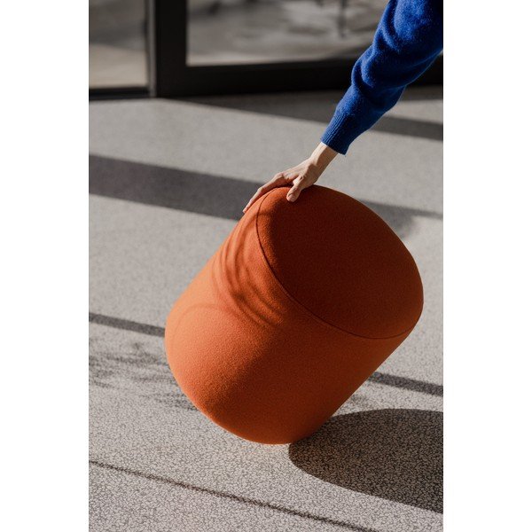 Terakotos spalvos pufas iš vilnos Folk – noo.ma-image-4