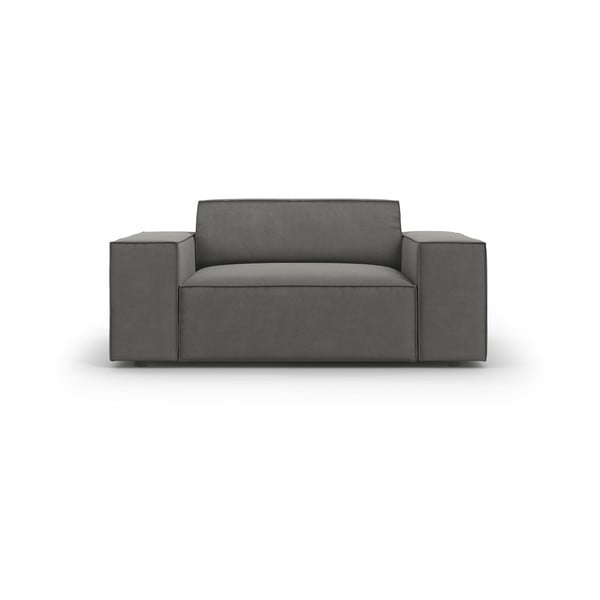 Iš velveto krėslas pilkos spalvos Jodie – Micadoni Home-image-3