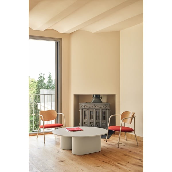 Kavos staliukas kreminės spalvos 110x111 cm Totem – Teulat-image-1