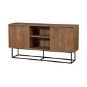 Žema šoninė spintelė natūralios spalvos iš riešutmedžio 140x72 cm Rodez – Kalune Design