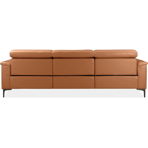 Iš dirbtinės odos kampinė sofa rudos spalvos (su dešiniuoju kampu) Lund – Støraa-image-3