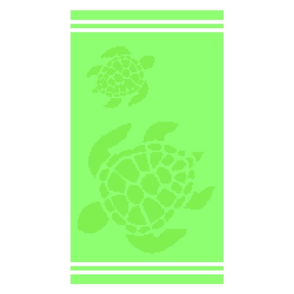 Žalios spalvos iš medvilnės paplūdimio rankšluostis 70x140 cm Turtle – B.E.S.