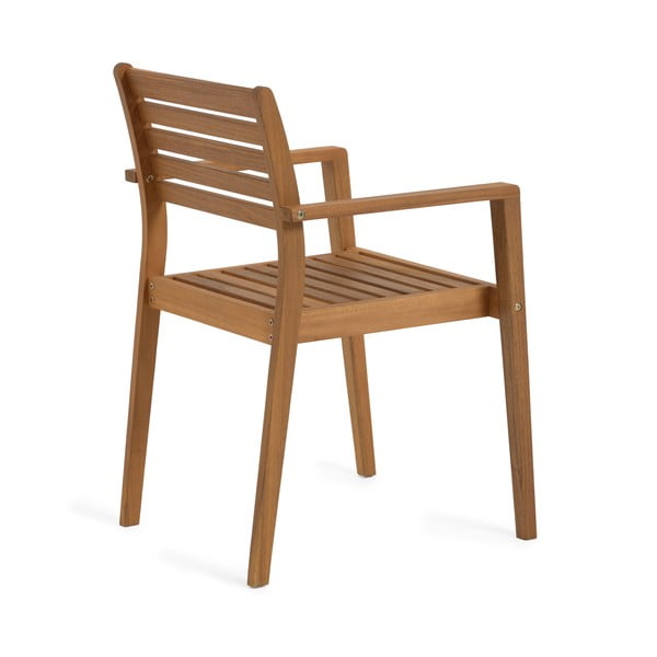 Natūralios spalvos medžio masyvo sodo kėdė Hanzel – Kave Home-image-3