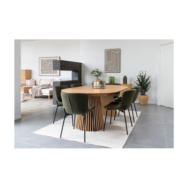 Iš stiklo  vaza žalios spalvos (aukštis 26,5 cm) – House Nordic-image-4