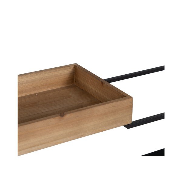 Iš metalo pastatoma lentyna juodos spalvos 85x130 cm – Ixia-image-3