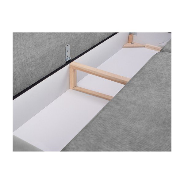 "Cosmopolitan Design Amsterdam" pilka trivietė sofa-lova su saugykla, 231 x 98 x 95 cm-image-4