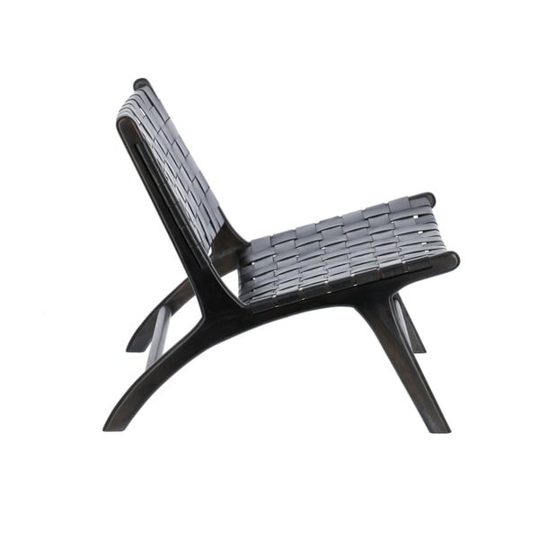 Juodas krėslas su pynimu Calixta - Kave Home-image-2