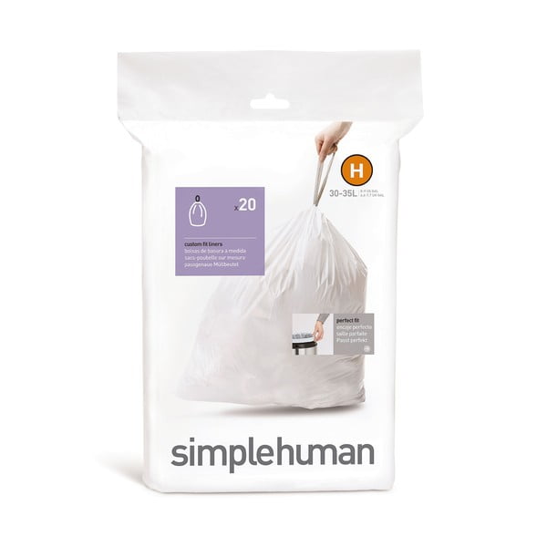 Ištraukiami šiukšlių maišai 20 vnt. 35 l H – simplehuman