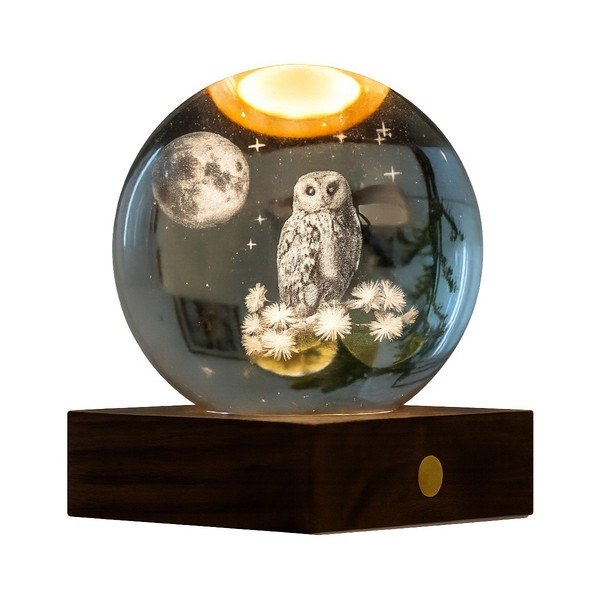 Šviečianti dekoracija nešiojamas USB ø 8 cm Amber – Gingko