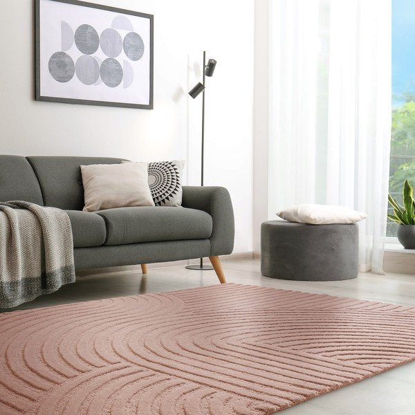 Kilimas iš vilnos rožinės spalvos 160x230 cm Hague – Asiatic Carpets-image-1