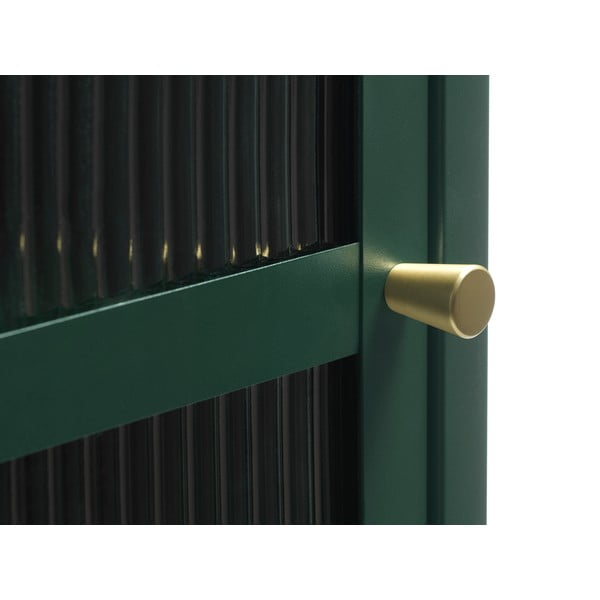 Žalios spalvos metalinė vitrina Unique Furniture Bronco, aukštis 160 cm-image-4
