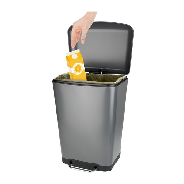 Plieninė šiukšlių dėžė su pedalais Wenko, 30 l-image-2