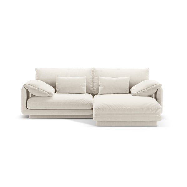 Kampinė sofa baltos spalvos (su dešiniuoju kampu) Torino – Micadoni Home
